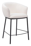 Zuo Modern Essen Counter Stool in Ivory/Black & Bronze