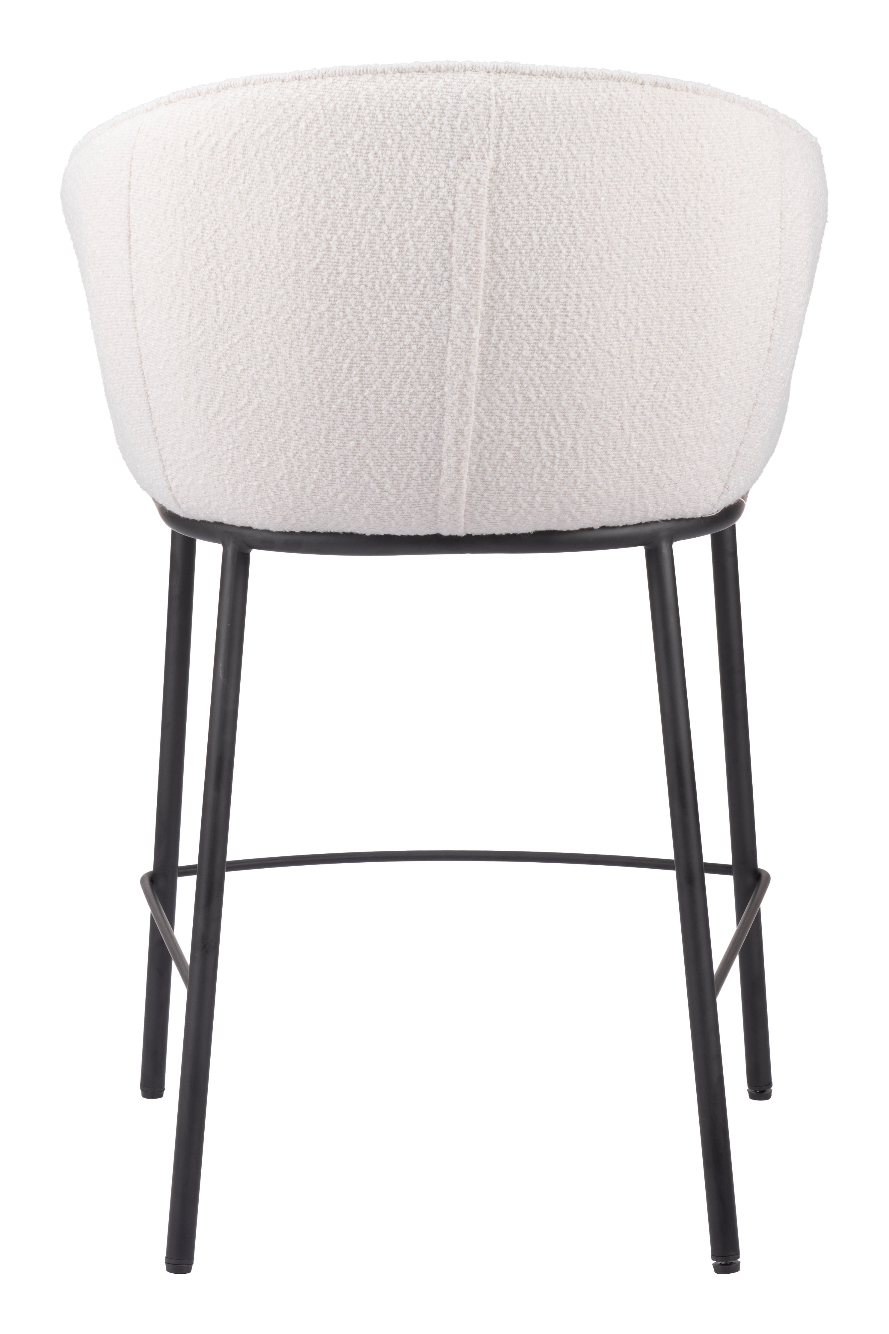 Zuo Modern Essen Counter Stool in Ivory/Black & Bronze