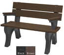 Polly Products Economizer Traditional Backed Bench With Arm