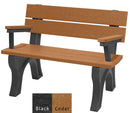 Polly Products Economizer Traditional Backed Bench With Arm