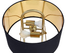 Sunpan Kezna Table Lamp Black Marble-Matte Black / White Marble-White Black