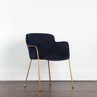 Sunpan Odesa Dining Armchair Abbington Navy / Dillon Cream