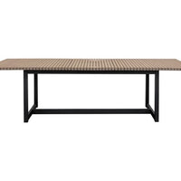 Sunpan Geneve Extension Dining Table Drift Brown / Natural in 80'' to 104''
