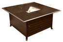 AZ Patio Heaters Outdoor Square Aluminum Fire Pit in Hammered Bronze