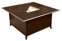 AZ Patio Heaters Outdoor Square Aluminum Fire Pit in Hammered Bronze