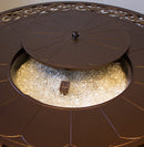 AZ Patio Heaters Outdoor Round / Rectangular Propane Aluminum Fire Pit with Scroll Design