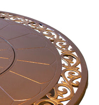 AZ Patio Heaters Outdoor Round / Rectangular Propane Aluminum Fire Pit with Scroll Design