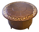 AZ Patio Heaters Outdoor Round / Rectangular Propane Aluminum Fire Pit with Scroll Design