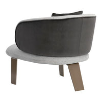 Sunpan Garry Lounge Chair - San Remo Winter Cloud / Diamond Mummy