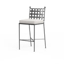 Sunset West Provence Wrought Iron Barstool with Cushion