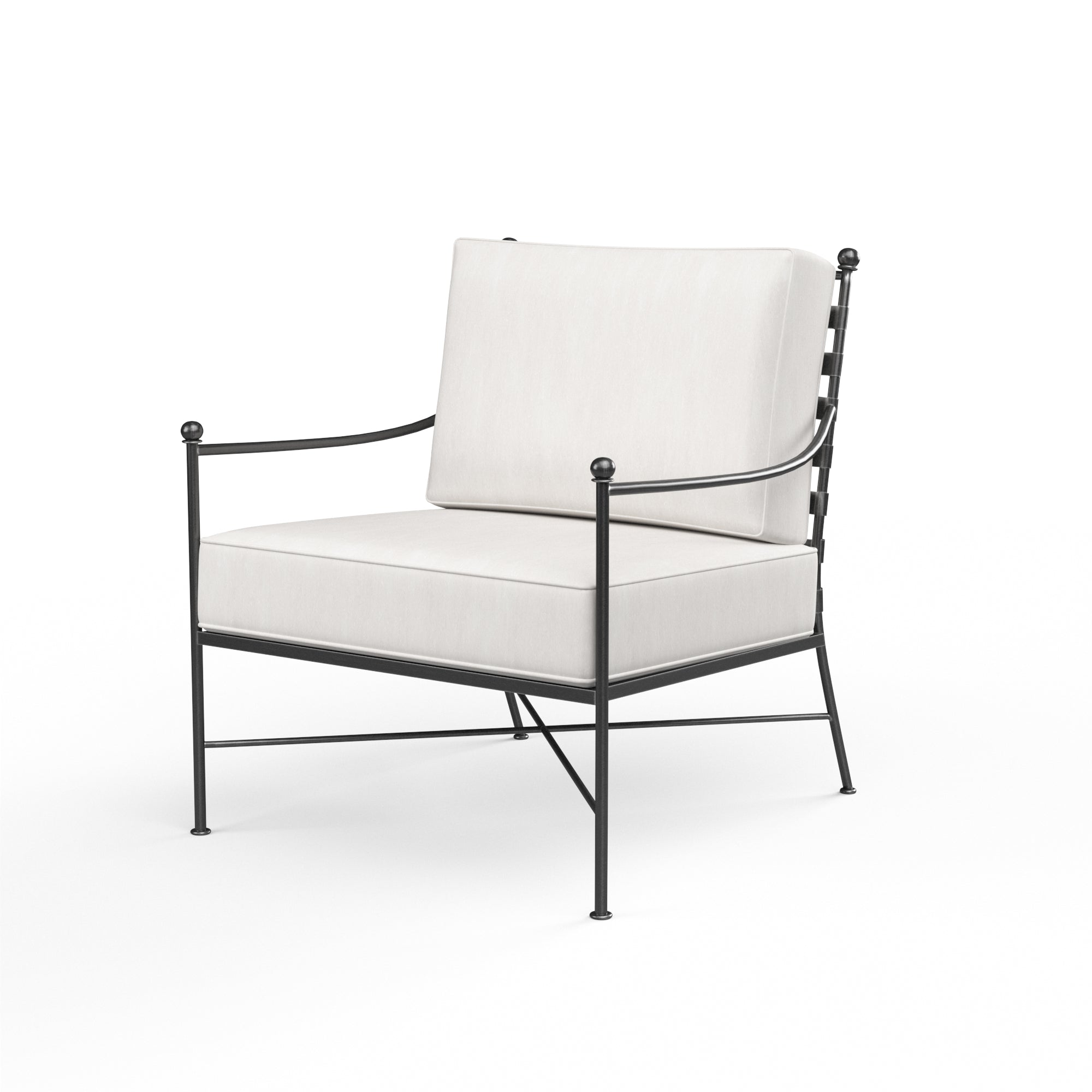 Sunset West Provence Wrought Iron Club Chair with Cushion