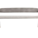 Sunpan Madura Banquette Belfast Heather Grey-Bravo Metal / Polo Club Muslin-Bravo Cream