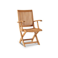 Curated Maison Felice Teak Outdoor Dining Folding Armchair