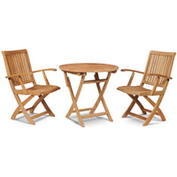 Curated Maison Felice Teak Outdoor Dining Folding Armchair