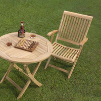 Curated Maison Felice Teak Outdoor Dining Folding Armchair