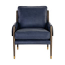 Sunpan Mauti Lounge Chair Dark Brown - Cortina Black Leather / Cortina Ink Leather