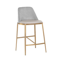 Sunpan Dover Counter Stool in Bravo Portabella-Sparrow Grey / Napa Stone-Polo Club Stone