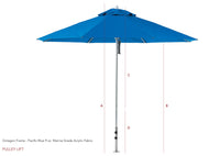 BFM Seating Eight Panel Market Umbrella With Aluminum Frame and Pulley Lift