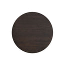 Sunpan Diaz End Table in Grey-Wood Grain Brown / Marble-Look Antique Brass