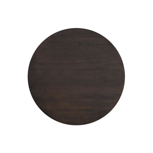Sunpan Diaz End Table in Grey-Wood Grain Brown / Marble-Look Antique Brass