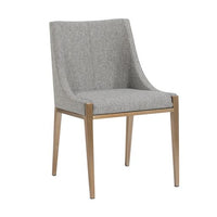Sunpan Dionne Dining Chair in Monument Oatmeal / Monument Pebble