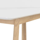 Sunpan Kali Dining Table 70.5" in Black - Grey Marble / Pale Honey - White Marble