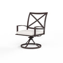 Sunset West La Jolla Aluminum Swivel Dining Chair with Cushion