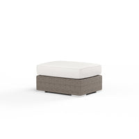 Sunset West Coronado Wicker Ottoman With Cushions