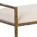 Sunpan Esai Bench in Zenith Alabaster / Zenith Taupe Grey