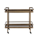 Sunpan Livingston Bar Cart Antique Brass / Black