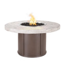 The Outdoor Plus Fresno 43" Steel and Wood Grain Fire Table