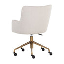 Sunpan Franklin Office Chair - Beige Linen / Vintage Black