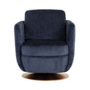 Sunpan Gilley Swivel Lounge Chair - Bergen Navy / Meg Ash