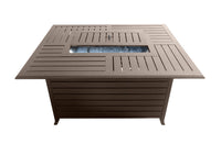 AZ Patio Heaters Outdoor Aluminum Rectangular Fire Pit in Hammered Bronze