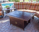 AZ Patio Heaters Outdoor Round / Rectangular Propane Aluminum Fire Pit with Scroll Design