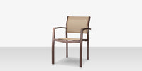 DecoScapes Fusion Aluminum Stackable Arm Dining Side Chair