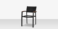 DecoScapes Fusion Aluminum Stackable Arm Dining Side Chair