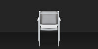 DecoScapes Fusion Aluminum Stackable Arm Dining Side Chair