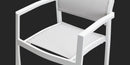 DecoScapes Fusion Aluminum Stackable Arm Dining Side Chair