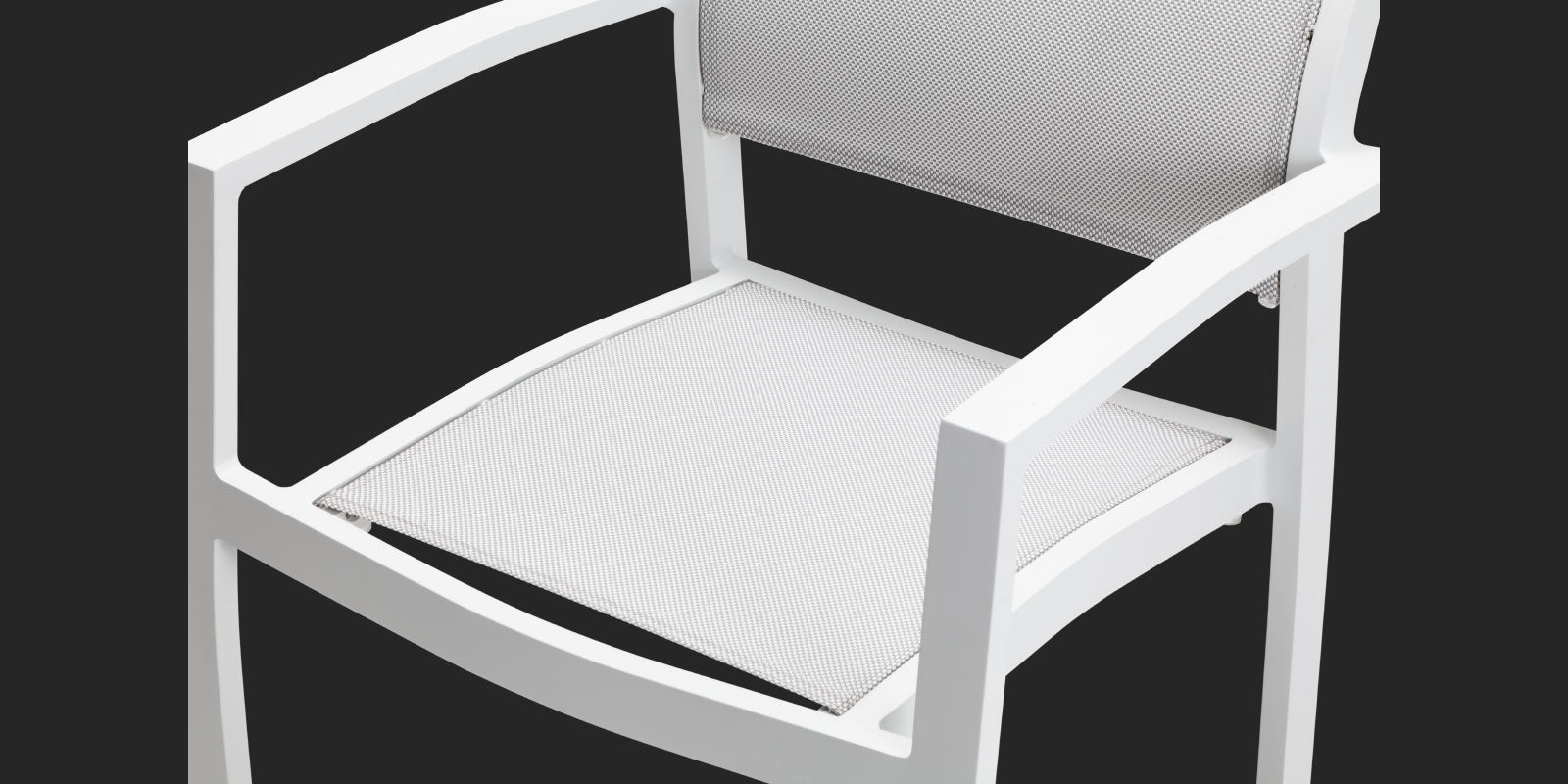 DecoScapes Fusion Aluminum Stackable Arm Dining Side Chair