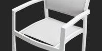 DecoScapes Fusion Aluminum Stackable Arm Dining Side Chair