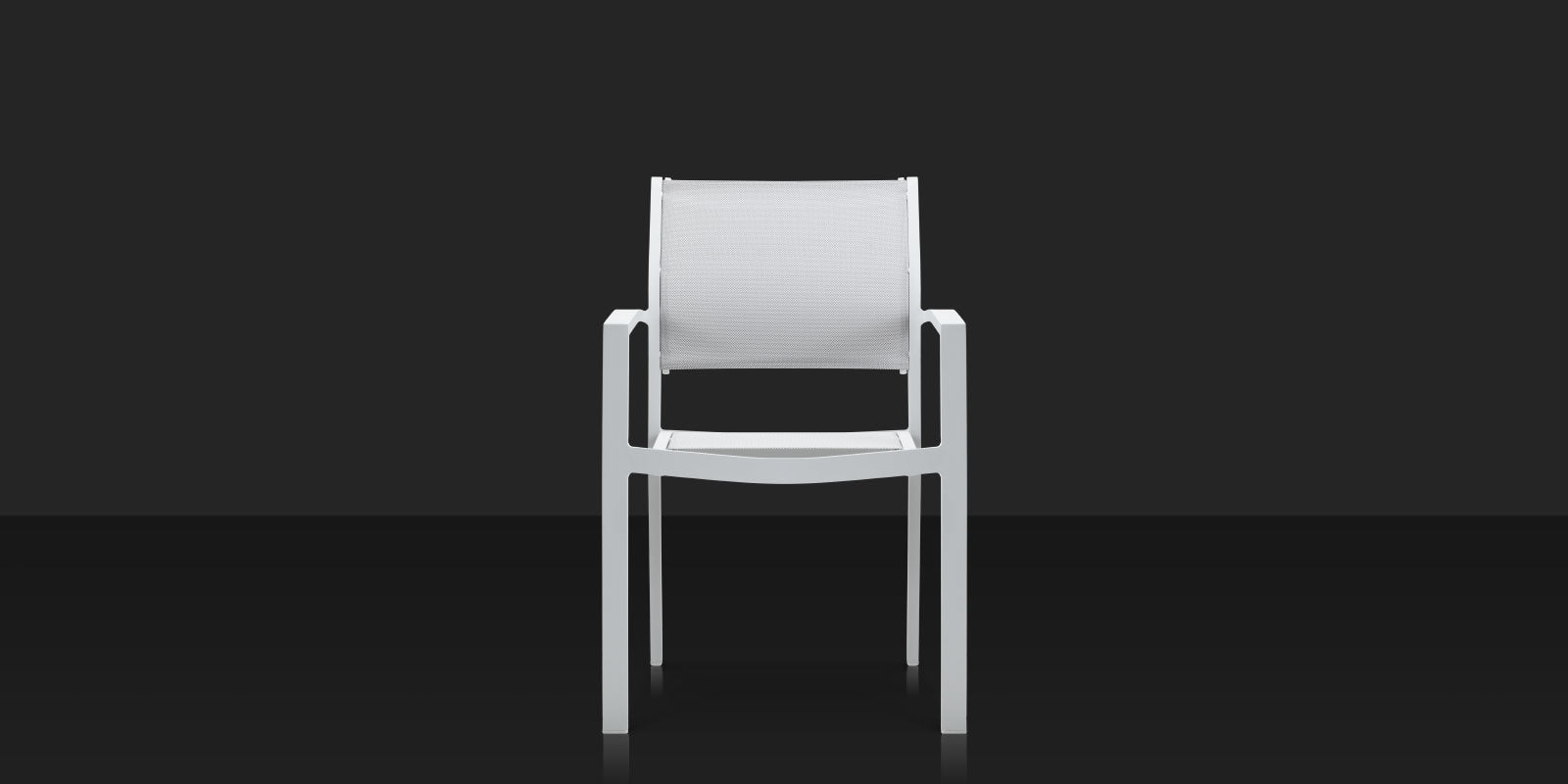 DecoScapes Fusion Aluminum Stackable Arm Dining Side Chair