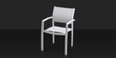 DecoScapes Fusion Aluminum Stackable Arm Dining Side Chair