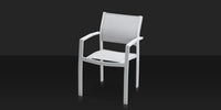 DecoScapes Fusion Aluminum Stackable Arm Dining Side Chair