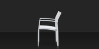 DecoScapes Fusion Aluminum Stackable Arm Dining Side Chair