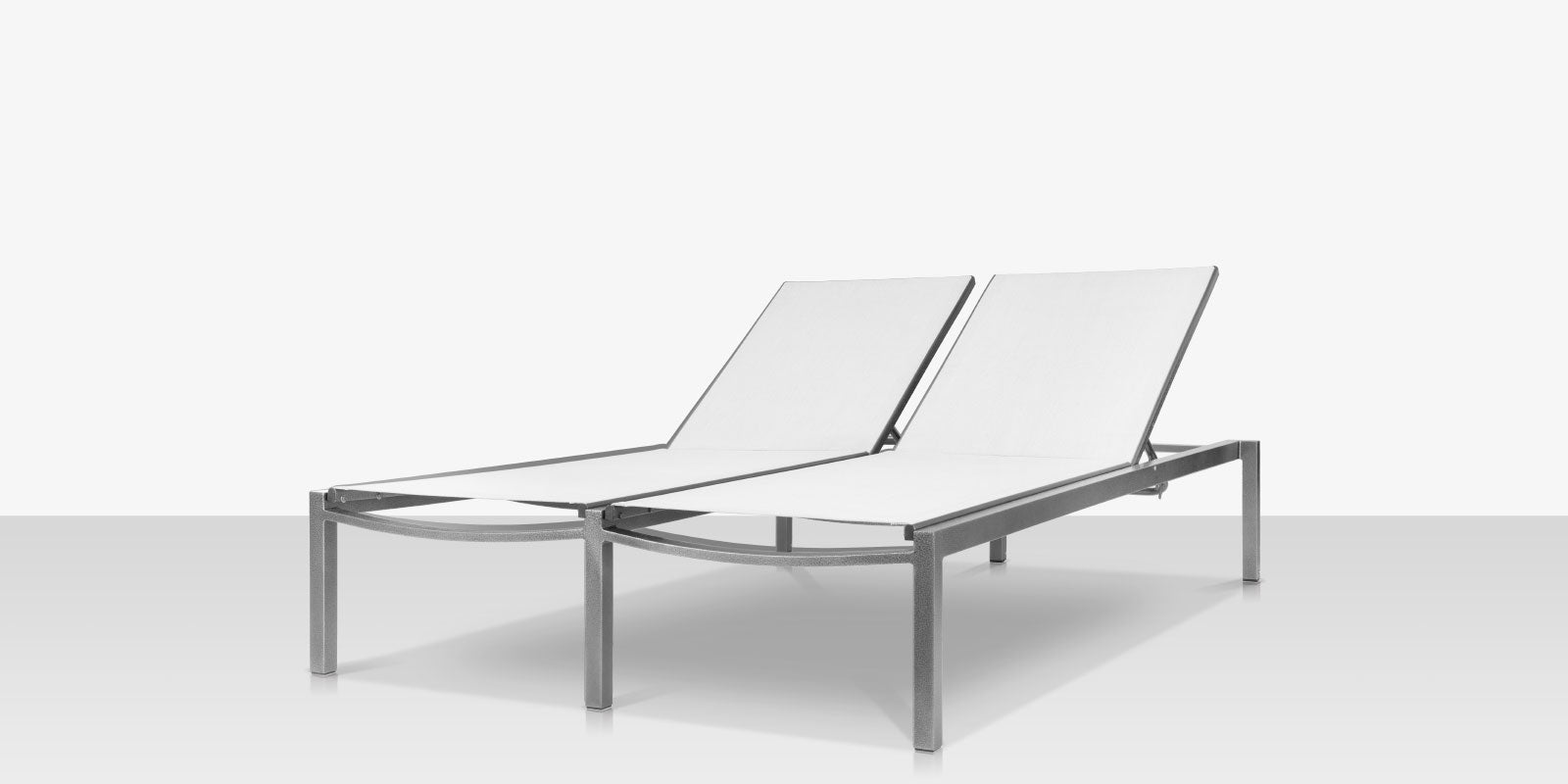 DecoScapes Fusion Aluminum Sling Double Armless Chaise Lounge