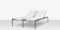 DecoScapes Fusion Aluminum Sling Double Armless Chaise Lounge