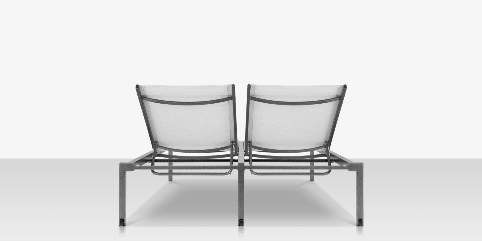 DecoScapes Fusion Aluminum Sling Double Armless Chaise Lounge