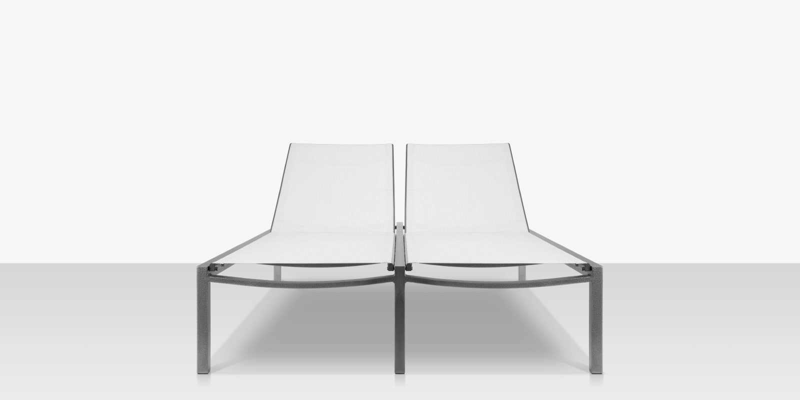 DecoScapes Fusion Aluminum Sling Double Armless Chaise Lounge