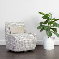 Sunpan Taira Swivel Lounge Chair - Shade Driftwood / Navarro Stone